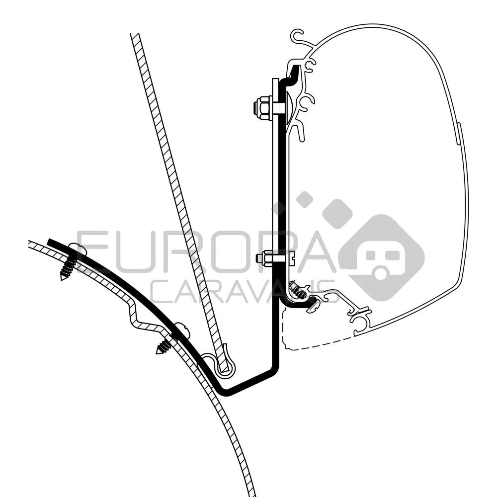 Thule VW T4 Liftroof Adapter