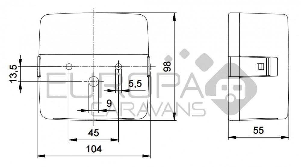 Jokon Achterlicht 205 Rem/ Knipper/ Kenteken Opbouw