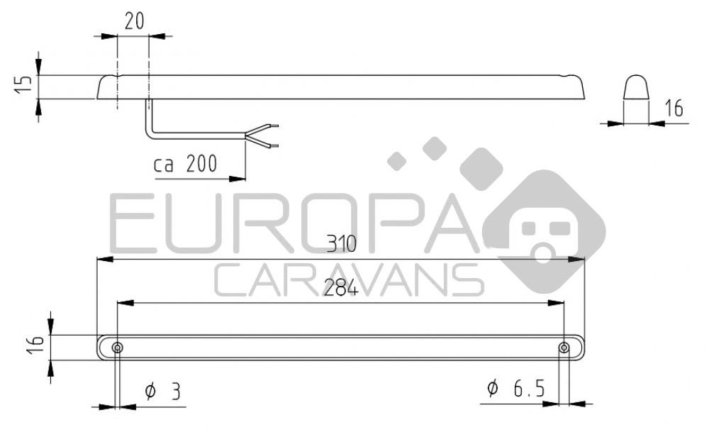 Jokon Derde Remlicht ZHBL24-2 28 LEDs Rood