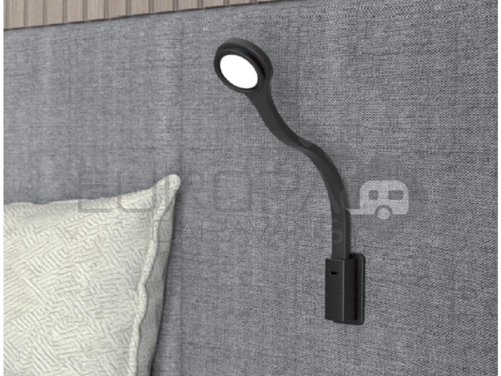 LED Lamp Zwanenhals R2 Flex Rond + USB-C Zwart