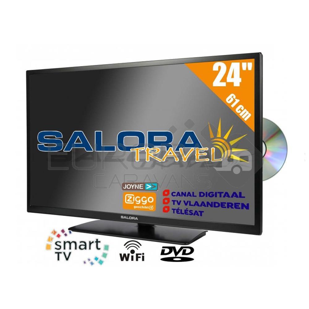 Carpoint Salora 24 Inch Travel LED TV 12/230V Smart Wifi DVD