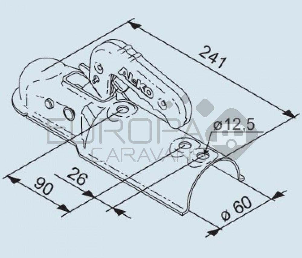 AL-KO Koppeling AK7 750kg Rond 60mm