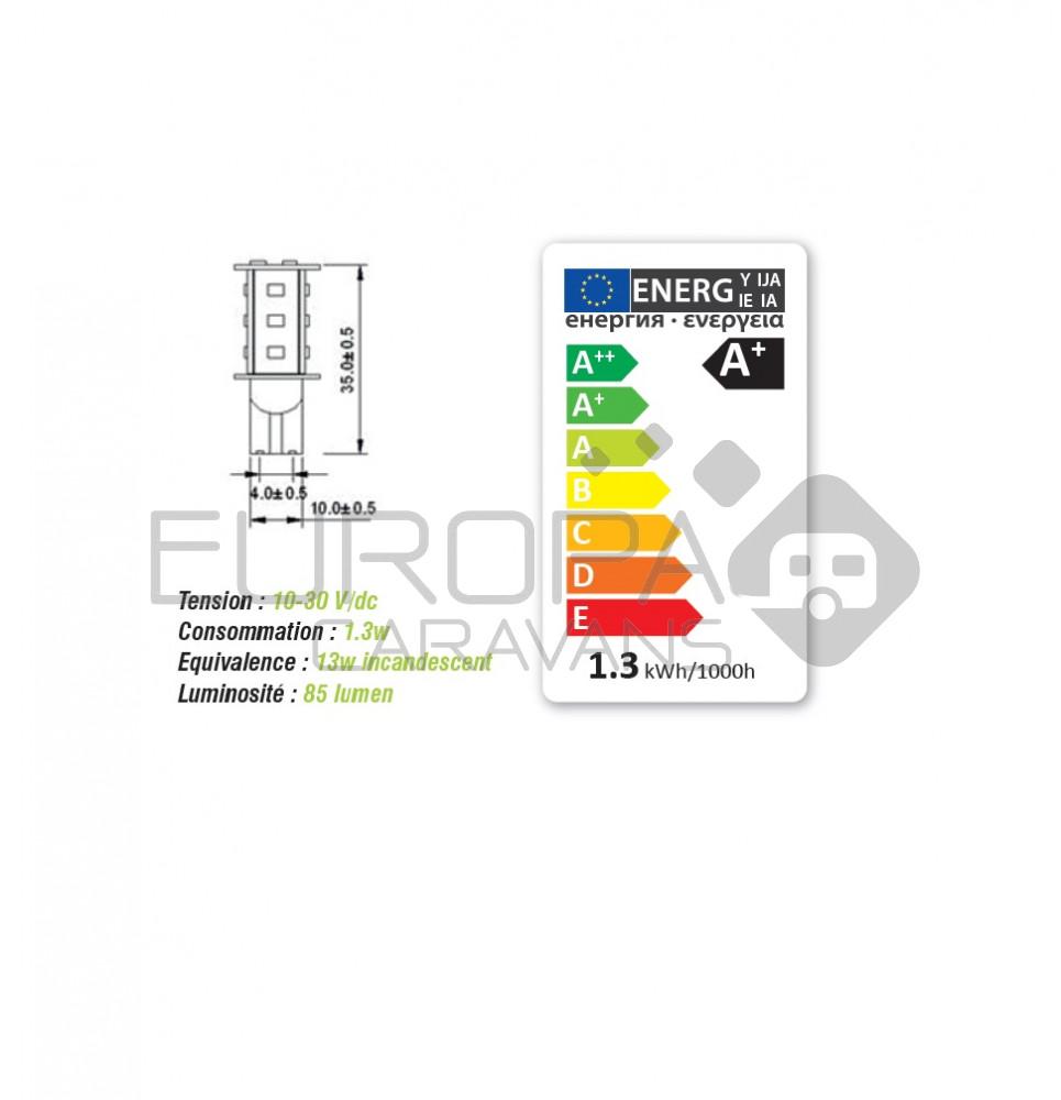 Vechline LED Lamp T10 1.3W/85Lumen/15Leds