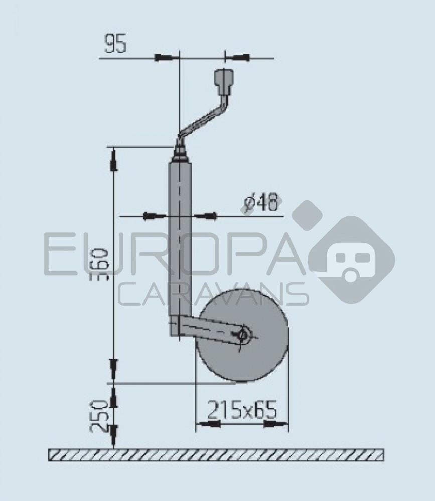 AL-KO Neuswiel Plus Soft Kunststof Velg 215x65mm 48mm