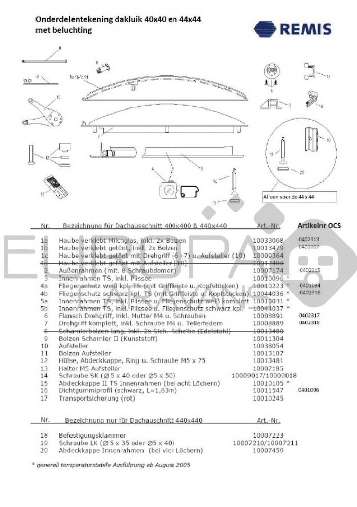 Remis Streamline Dakluik Afdichtrubber 40x40 1.63m