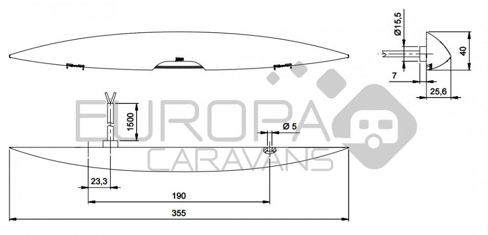 Jokon Voortentlamp 2 LEDs Wit