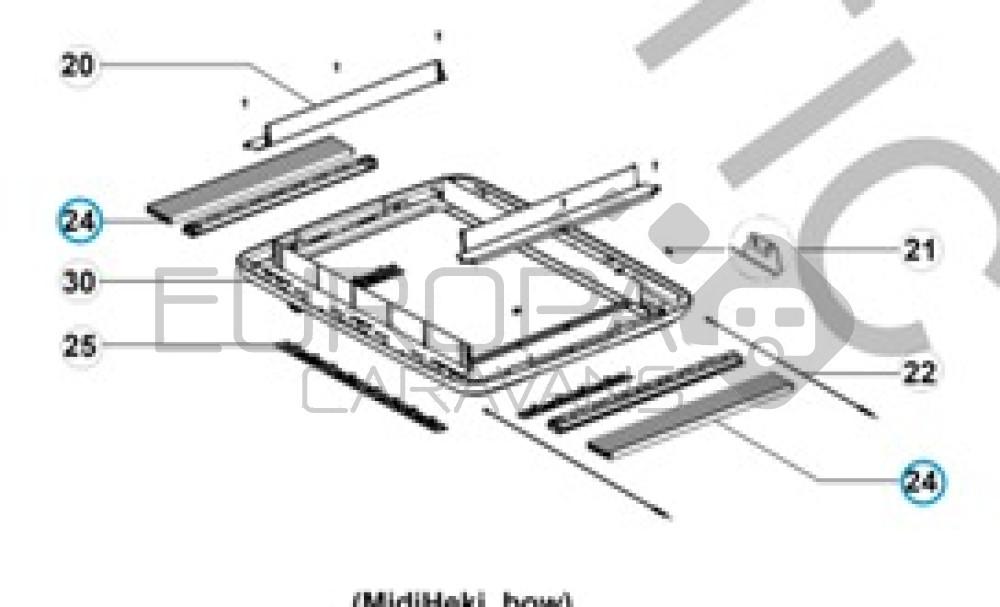 Dometic Midi Heki Rollo-Insektenhor Set Lichtgrijs