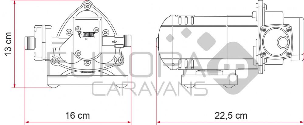 Fiamma Zelfaanzuigende Waterpomp Aqua 8 12V-10L