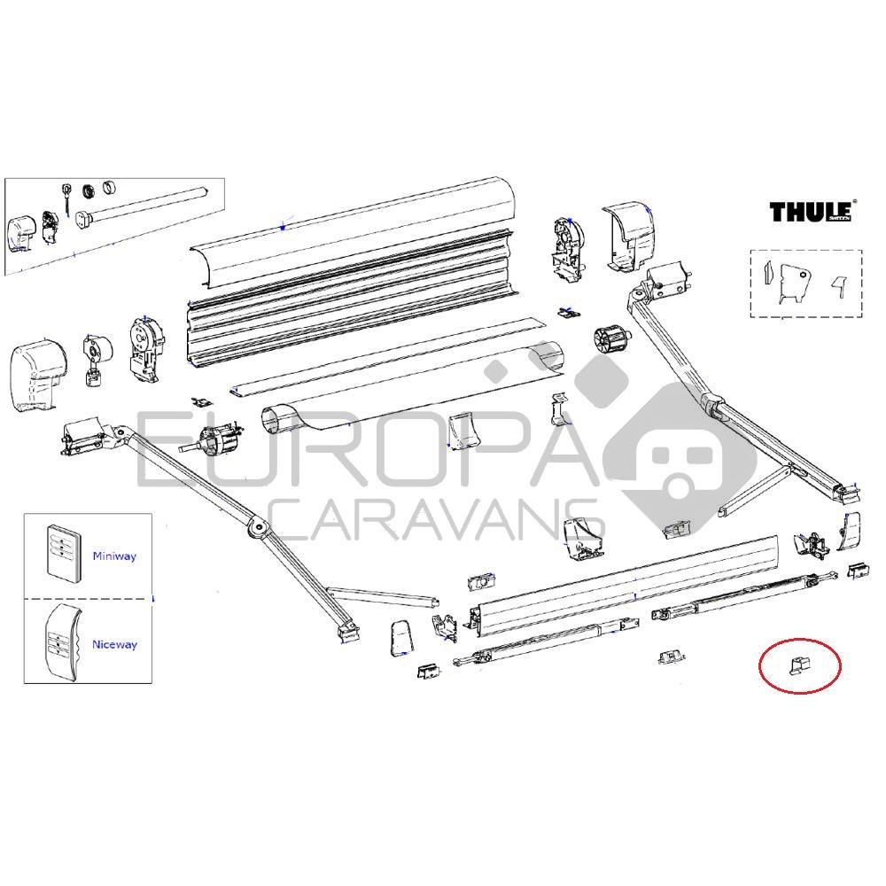 Thule 8000 Knikarmgeleider