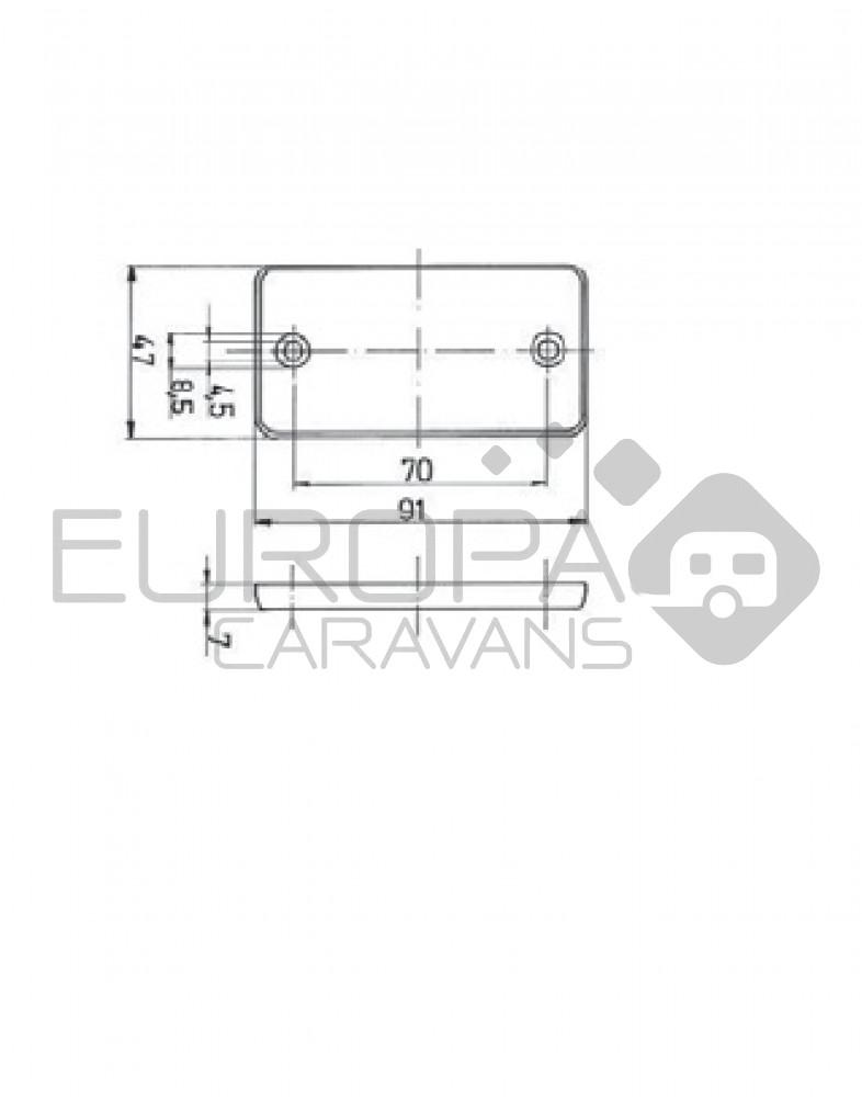 Jokon Reflector R115 Rechthoekig Wit