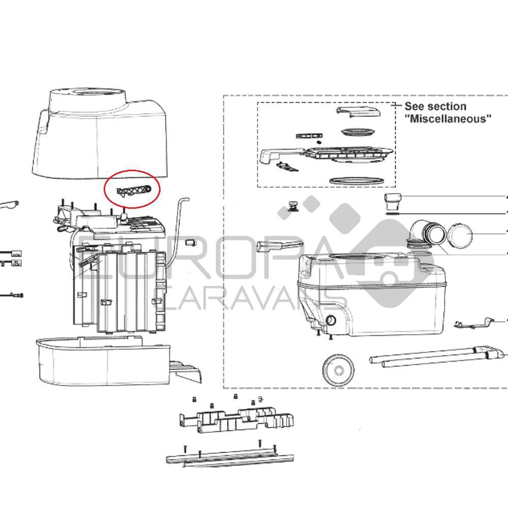 Dometic CT3050 Hendel Zekering Cassette