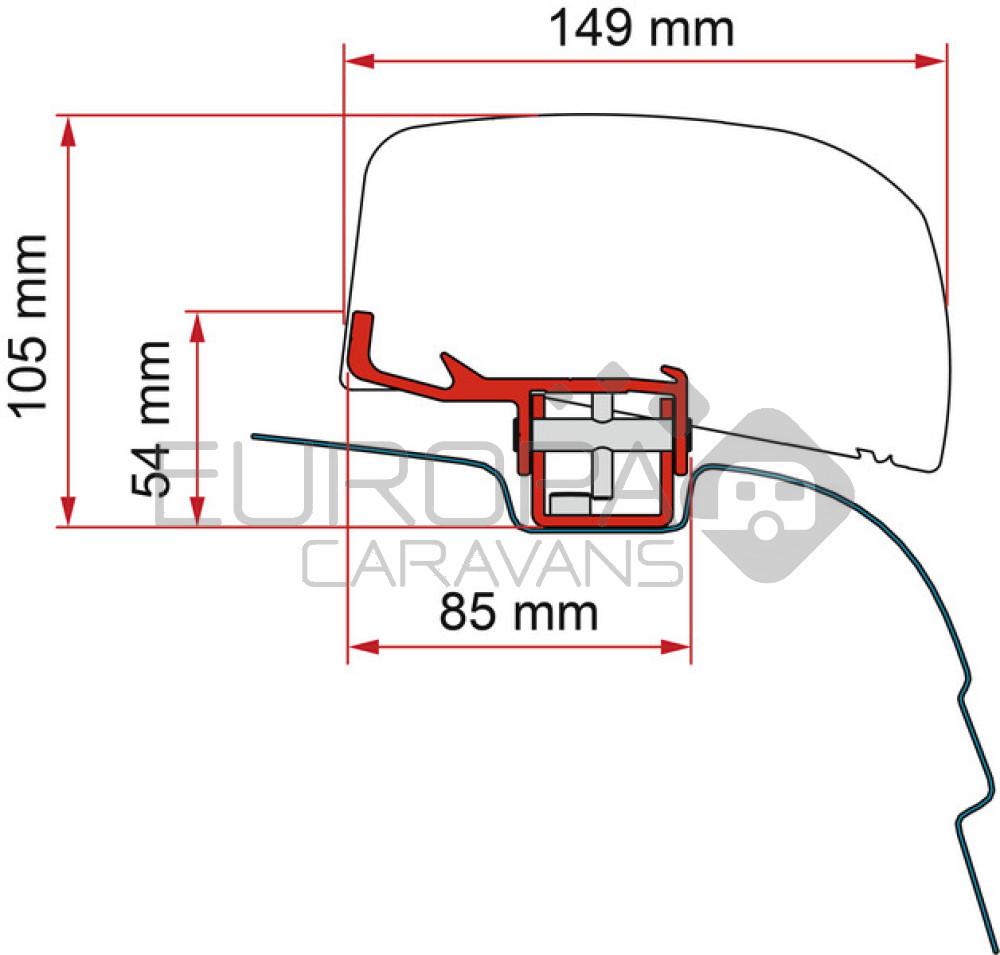 Fiamma VW T5/T6 Kit H1-L1/L2 >2003 F40Van