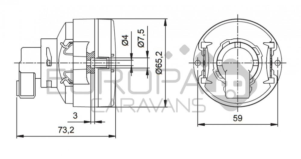 Jokon Knipperlicht L65 Rond Wit