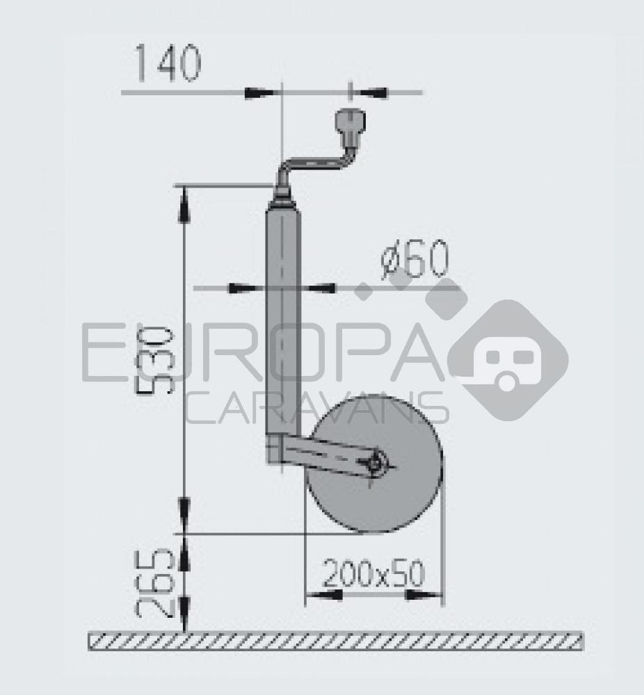 AL-KO Neuswiel Profi Star Stalen Velg 200x50mm 60mm