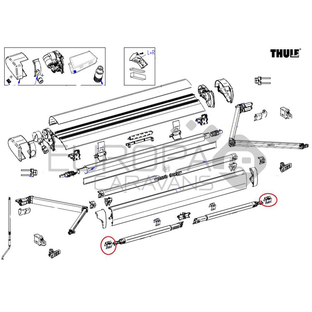 Thule 6300 Connection Support Arm LH&RH