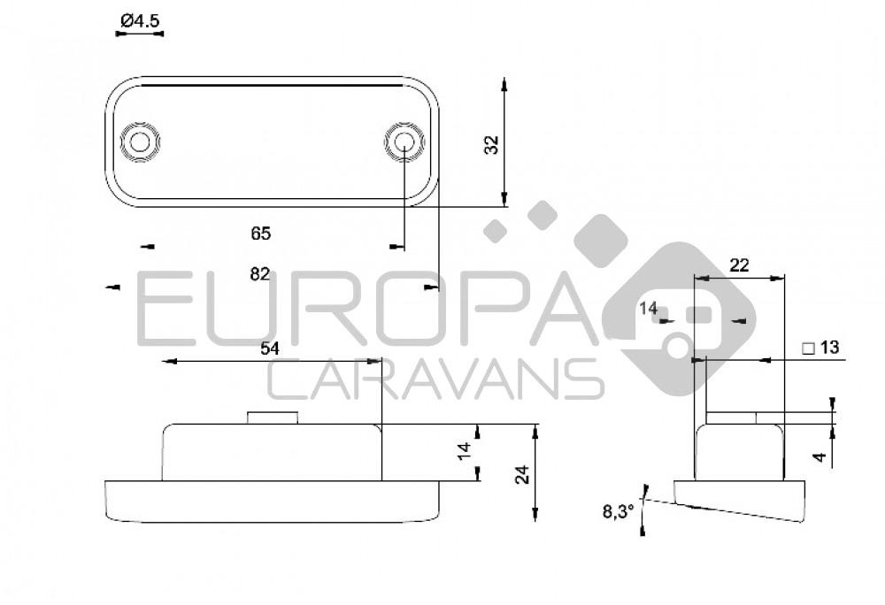 Jokon Kentekenverlichting K580B LED Inbouw