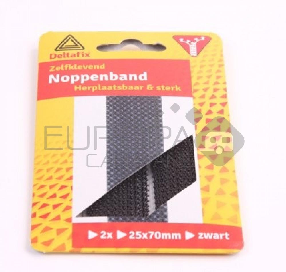 Deltafix Noppen strip 70x25mm Zwart Set 2st