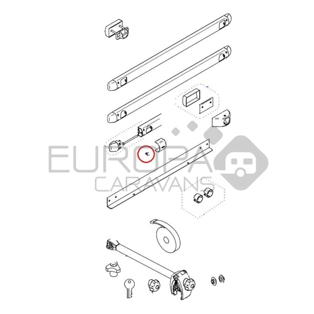 Thule Mounting Rail Screw Nail 10st.