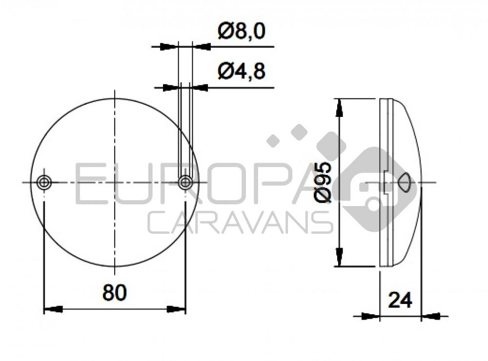 Jokon Reflector 710 Rond Rood