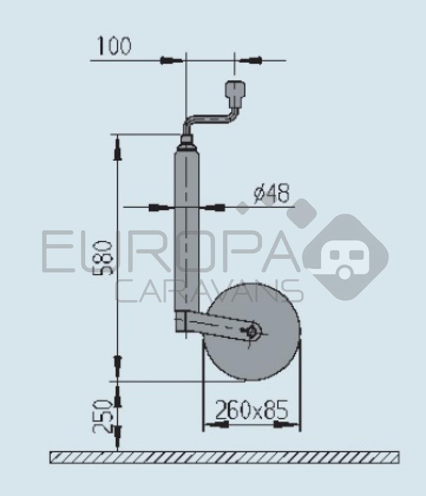 AL-KO Neuswiel Plus Lucht Stalen Velg 260x85mm 48mm