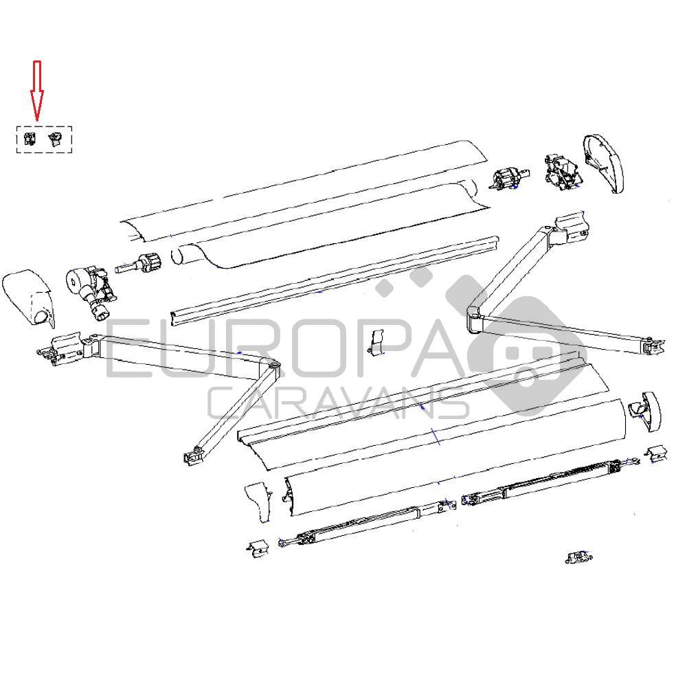 Thule Connection Pieces Tension Rafter 6002