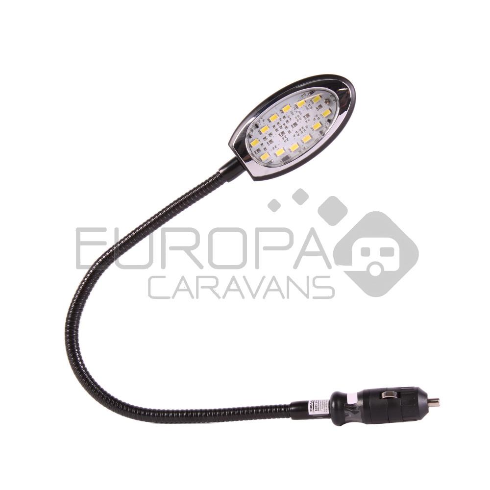 Mamba II Flexibele LED-leeslamp Zwart m. 12V Plug