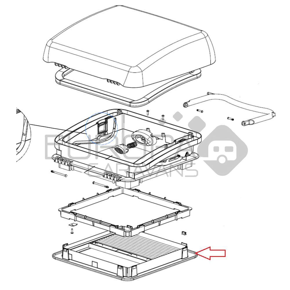 Dometic Micro Heki Binnenkader 23-42 met Hor