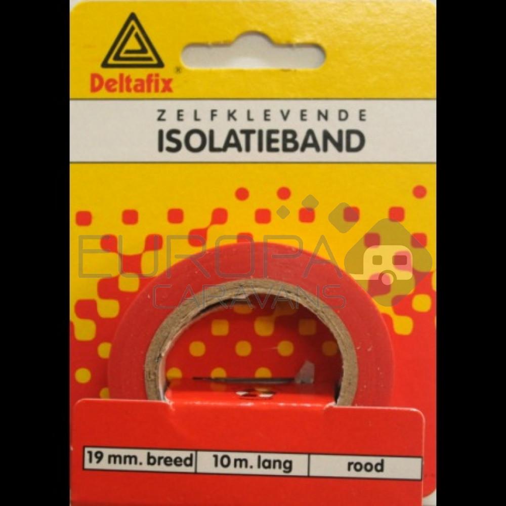 Deltafix Isolatieband op kaart 10m x 19mm Rood
