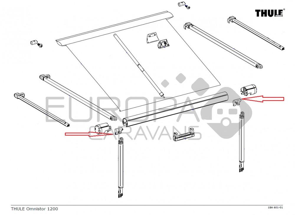 Thule Hinge LH+RH 1200