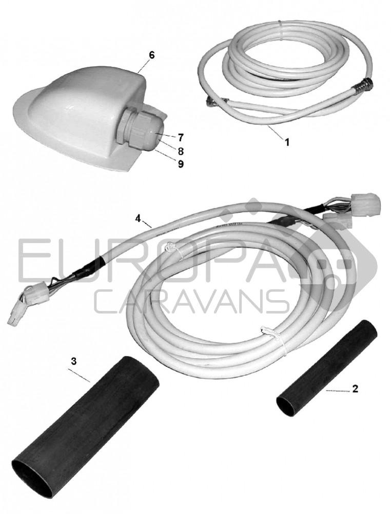 Teleco Coaxkabel 3m incl. F/F-connector nr. 5950