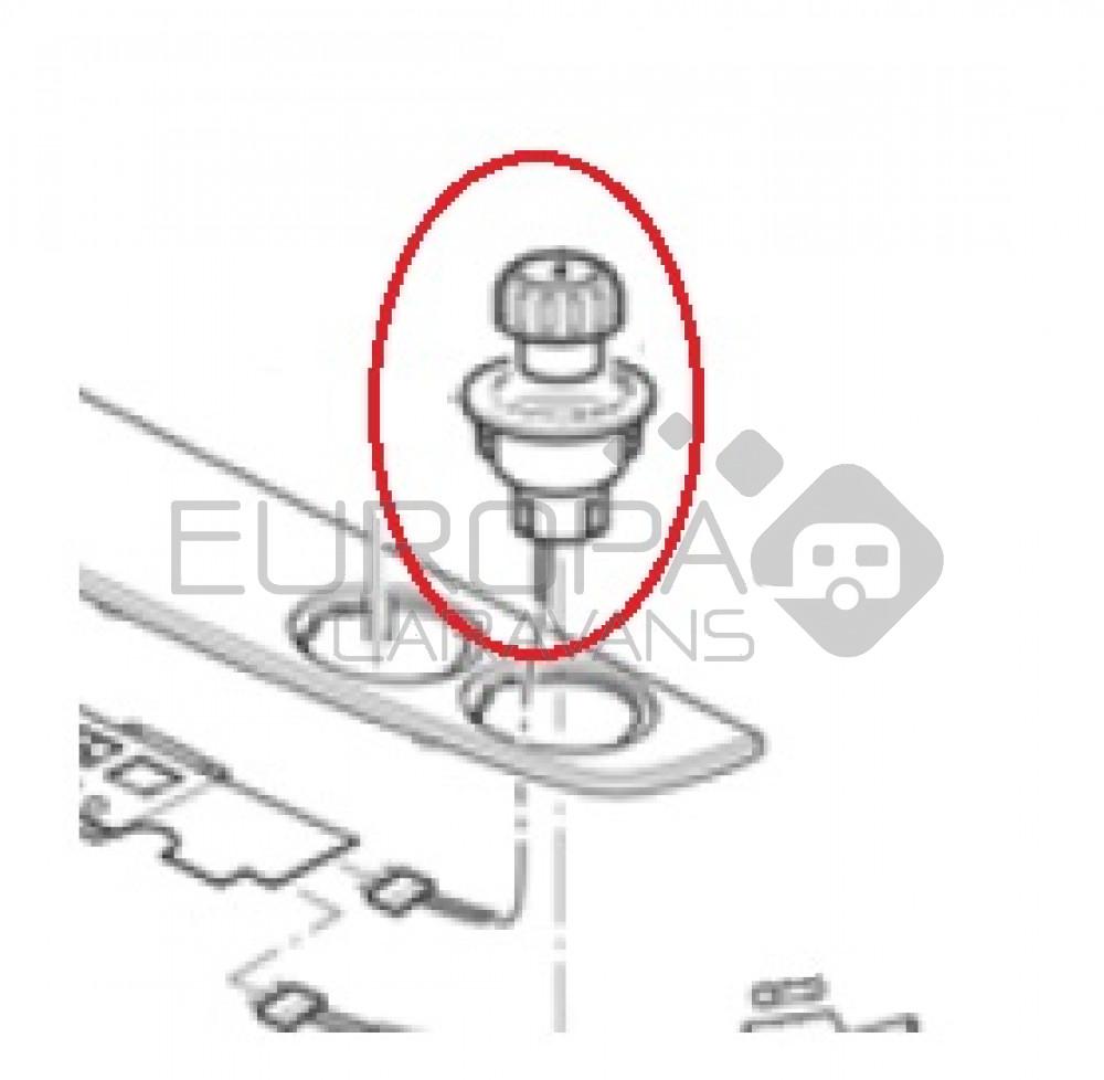 (22b)Knop chroom