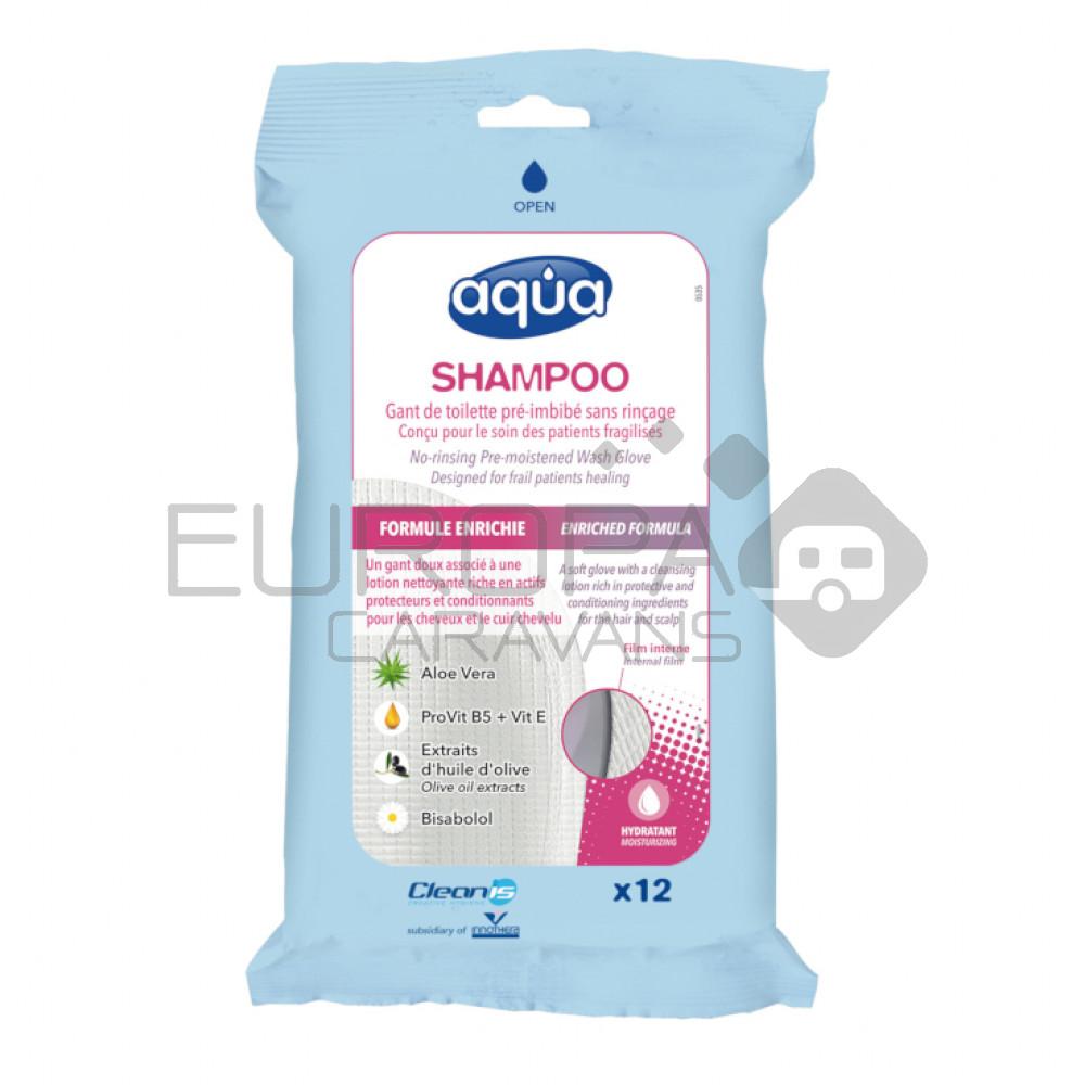 Aqua Washand Vochtig Shampoo 12st.