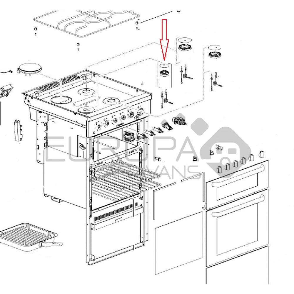 Thetford Fornuis Dual Fuel Brander Smal