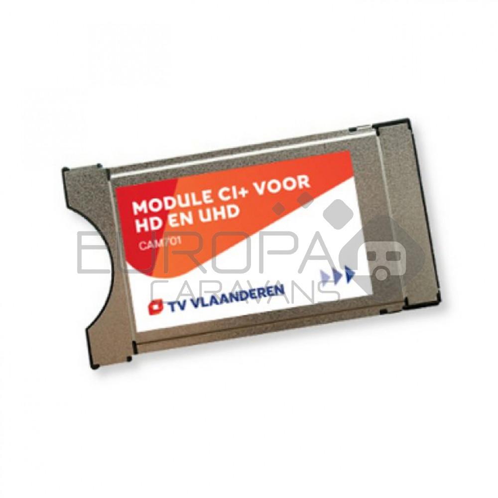 M7 CAM701 CI+ TV Vlaanderen module incl. kaart