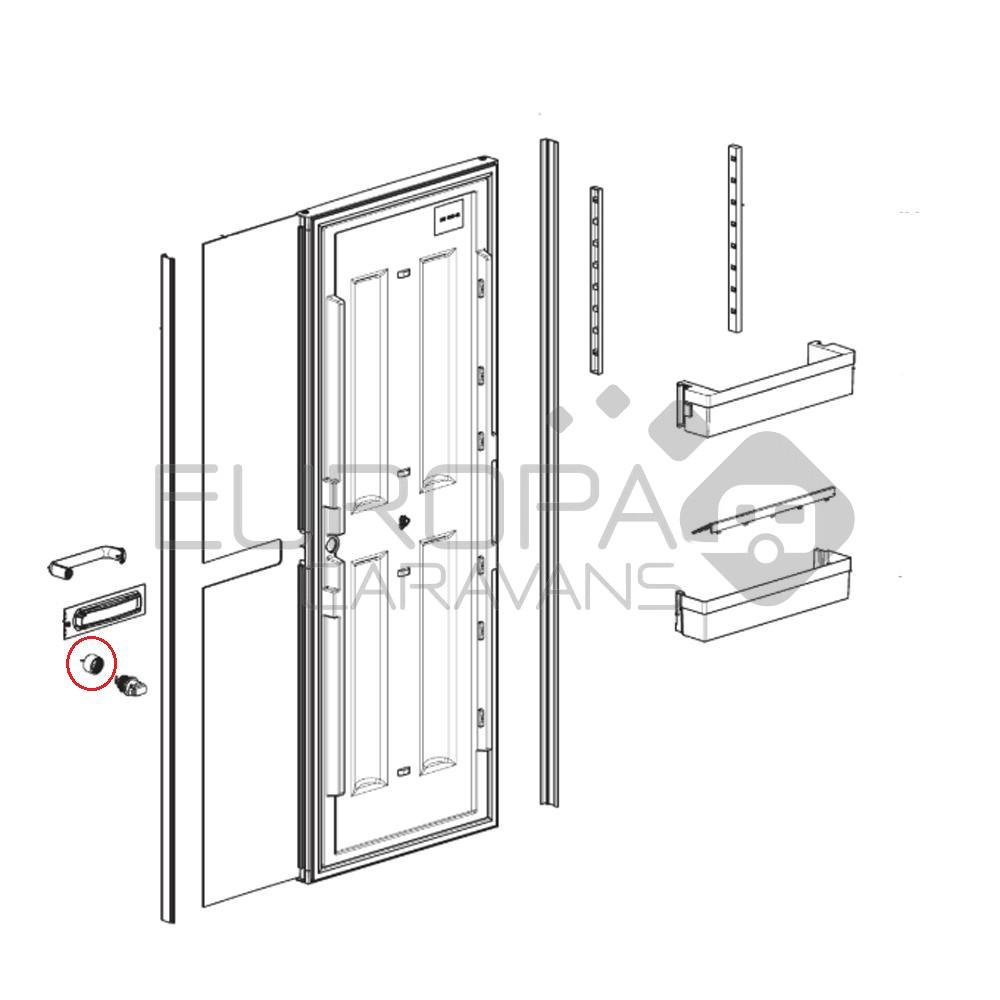 Dometic RML9435 Plaatmoer Handgreep
