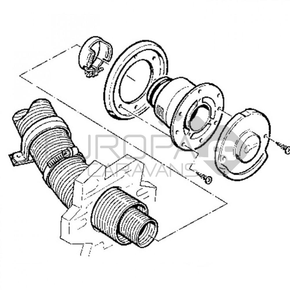 Truma Wandschoorsteen WKC RAL7037
