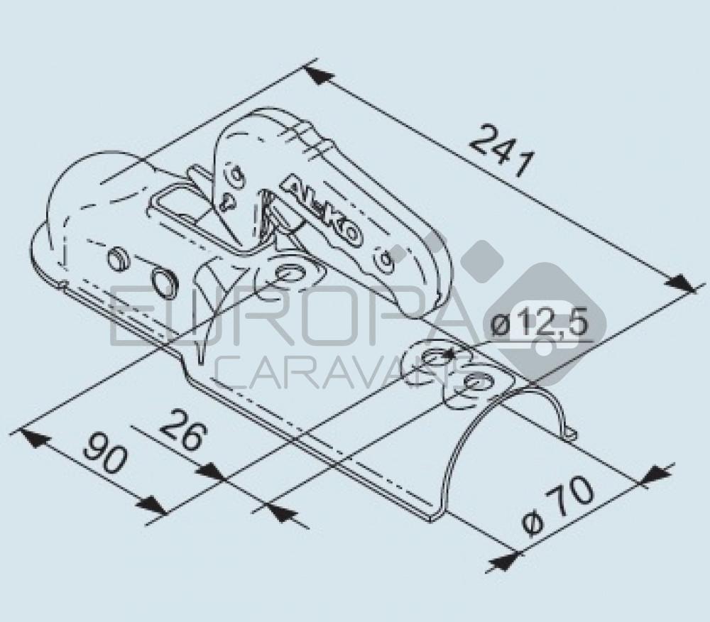 AL-KO Koppeling AK7 750kg Rond 70mm