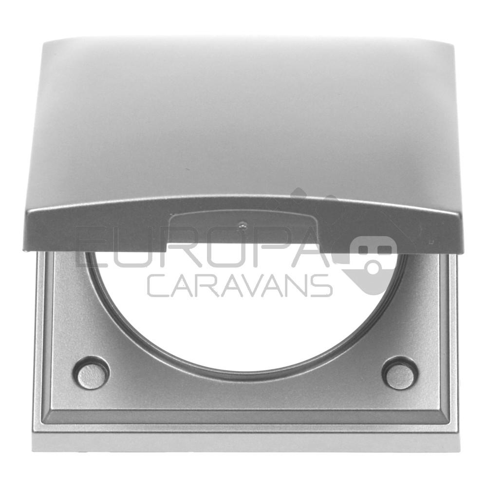 Berker Afdekraam Flow/Pure 1-Vaks met Klep RVS Mat Gelakt