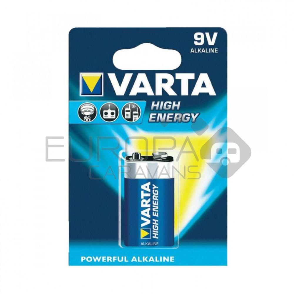 Varta High Energy Alkaline 9 Volt batterij (bl a1)