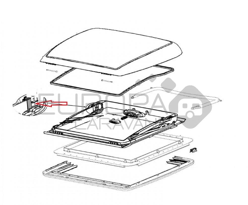 Dometic Mini Heki Vergrendeling ventilatie