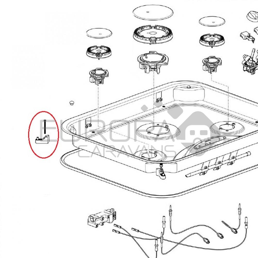 Thetford Hob 0118  Bevestigngspunt zwart