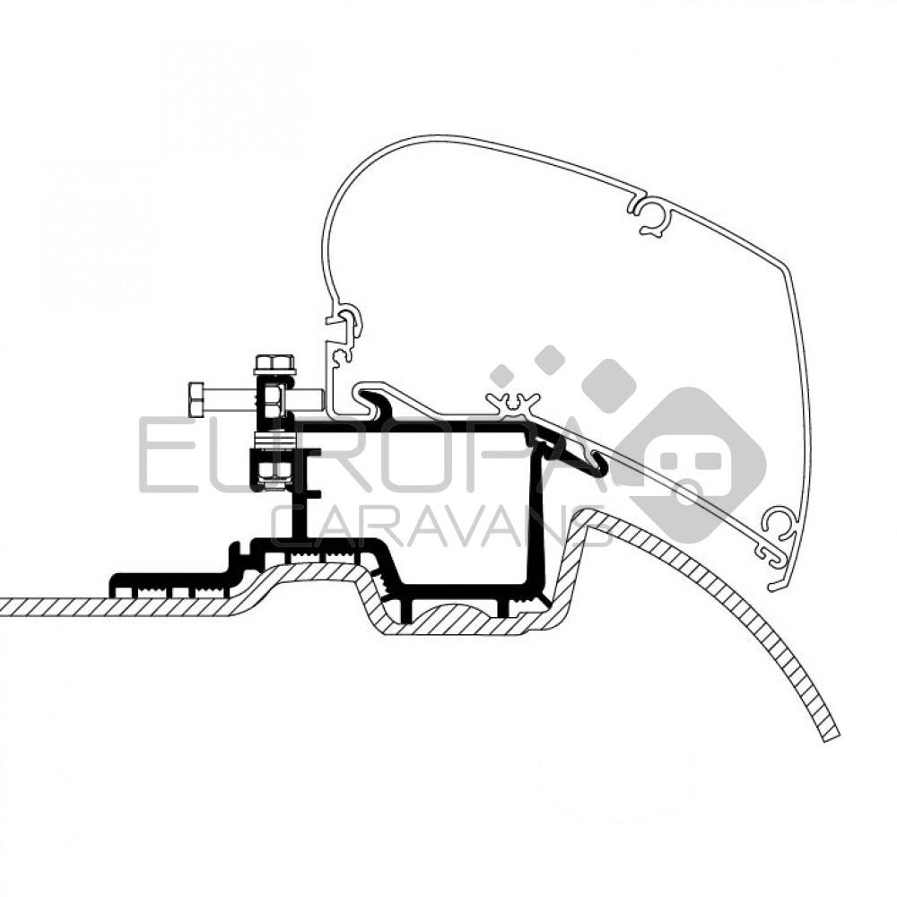 Thule Mercedes Sprinter >2007/VW Crafter Adapter 2007-2016 zonder Rail