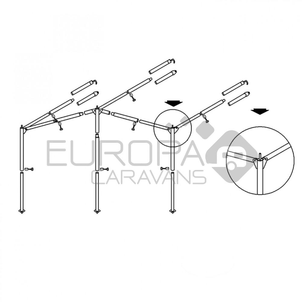 Campking Luifelframe Ameland L 25/22mm Alu