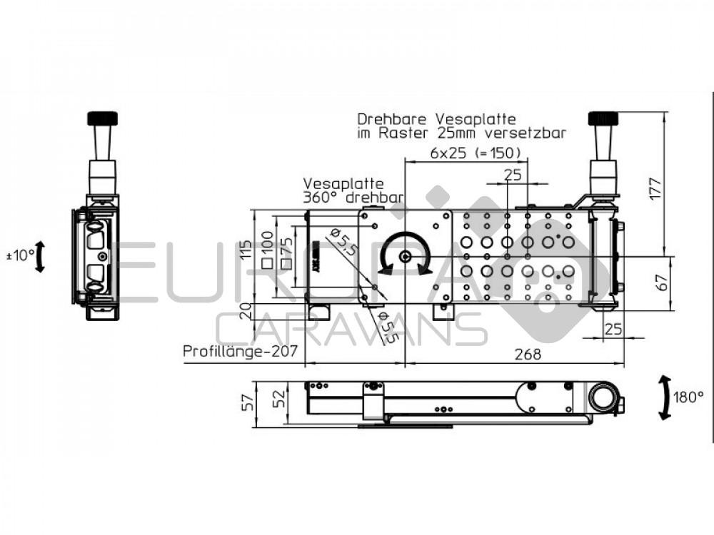 TV Steun Sky 20W 330mm